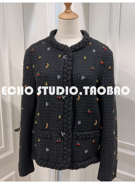 人间富贵花~一件耗时92小时匠心出品收藏款 纯手工钉珠羊毛外套