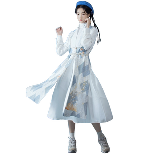 【落秋】墨子研原创明制汉服女款成人比甲汉元素连衣裙改良春秋季