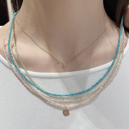 nojess夏新品NewMe彩宝串项链