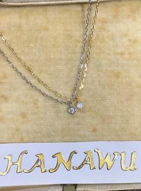 日本若隐若现超细迷你小钻锁骨链