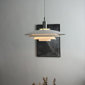 丹麦餐厅吊磁吸轨道灯无主灯24v48v现代简约吧台岛台ph4飞碟吊灯