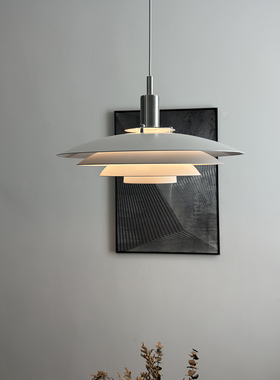 丹麦餐厅吊磁吸轨道灯无主灯24v48v现代简约吧台岛台ph4飞碟吊灯