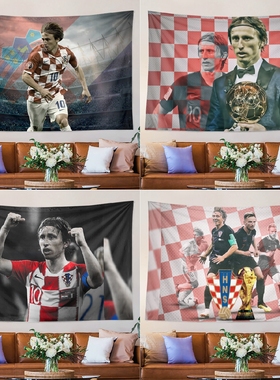 卢卡莫德里奇Luka Modric克罗地亚足球球星海报装饰背景墙布挂布