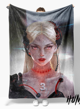 Cyberpunk赛博朋克2077夜之城游戏午休毯沙发毯空调毯子盖毯毛毯