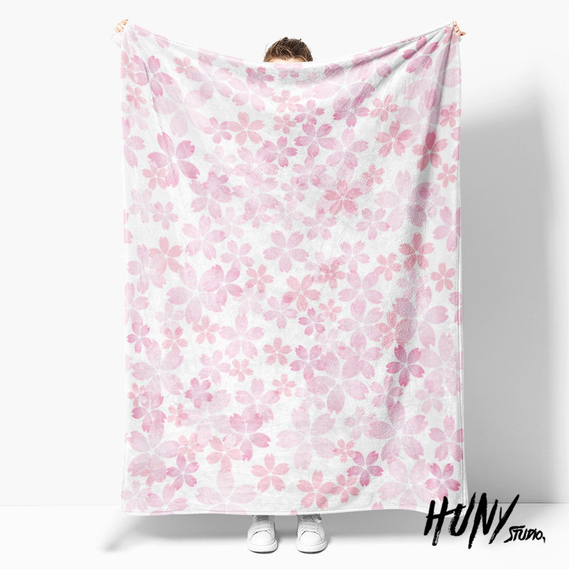 小众高级感春日和风美学浪漫樱花枝午休毯沙发毯空调毯子盖毯毛毯,床上用品,休闲毯/毛毯/绒毯,淘宝优惠券,粉丝福利购,淘宝优惠卷