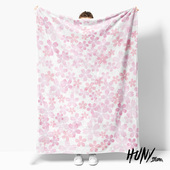 小众高级感春日和风美学浪漫樱花枝午休毯沙发毯空调毯子盖毯毛毯