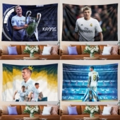 托尼克罗斯皇家马德里足球球星海报写真球迷装 饰背景墙布挂布挂毯