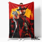 荒野大镖客大表哥2莎迪查尔斯周边午休毯沙发毯空调毯子盖毯毛毯