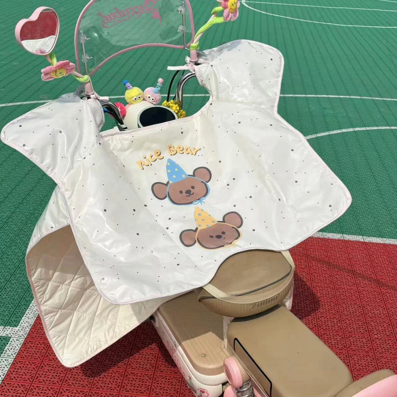 可爱电动车挡风被夏季防晒遮阳防水防雨防风电瓶车摩托车防风罩