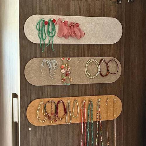 首饰展示架墙上饰品陈列架子墙面收纳神器项链手链挂架毛毡板装饰