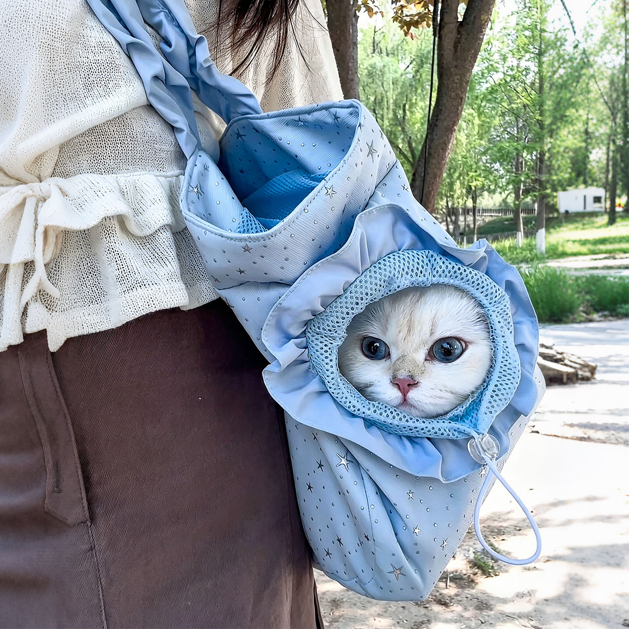 猫包外出便携轻便款大容量宠物包社会化训练假期出行手提斜挎狗包