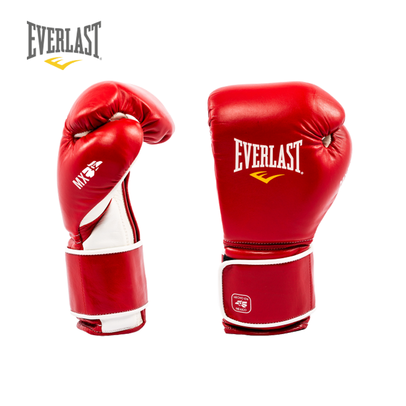 everlast mx hook  loop training墨西哥小牛皮专业拳套手套