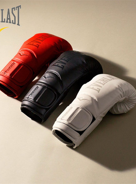 EVERLAST ELITE 2 PRO职业拳击泰拳训练实战对练贴扣系绳成人拳套