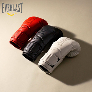 PRO职业拳击泰拳训练实战对练贴扣系绳成人拳套 ELITE EVERLAST