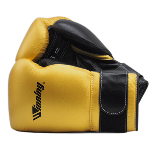 WINNING BOXING职业专业拳击格斗泰拳比赛训练拳套手套金黑限量版