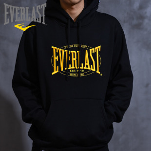 EVERLAST拳击格斗男士春秋卫衣套头帽衫连帽男式上衣训练运动外套