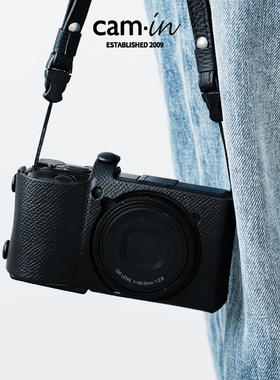 cam·in理光GR4保护套手掌纹真皮相机包GR3皮套复古GR3XHDF保护壳