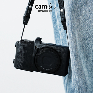 cam·in理光GR4保护套手掌纹真皮相机包GR3皮套复古GR3XHDF保护壳
