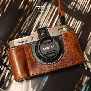 cam in意大利牛皮相机套宾得17相机保护套Pentax17半套胶片机配件