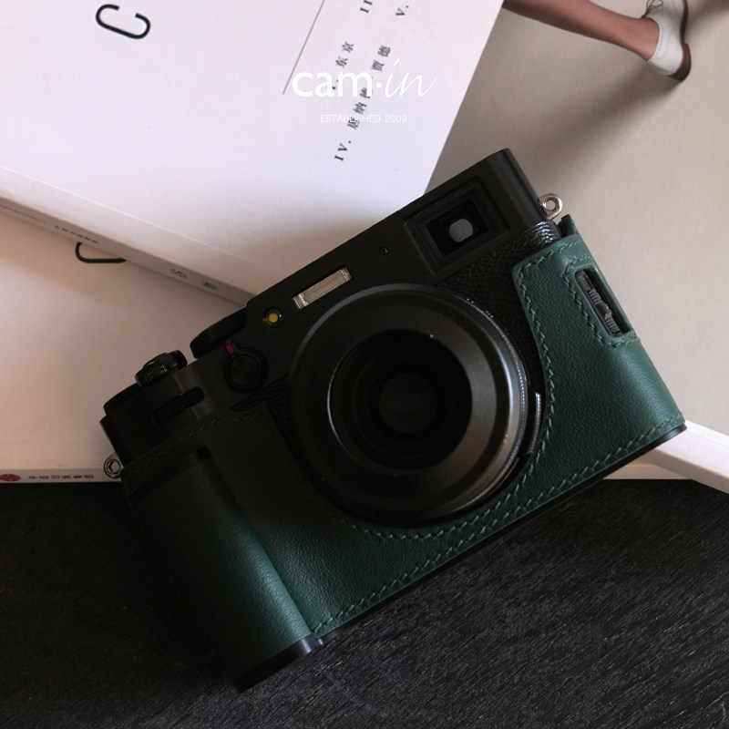 cam-in 富士x100v保护套swift牛皮皮套手柄相机套真皮底座壳配件
