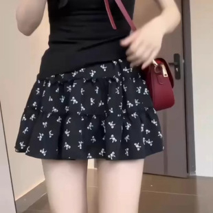 2025短款 纯欲风碎花半身裙女夏季 甜辣妹a字小个子显瘦高腰蛋糕裙