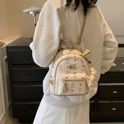 迷你双肩包女休闲软皮单肩小背包