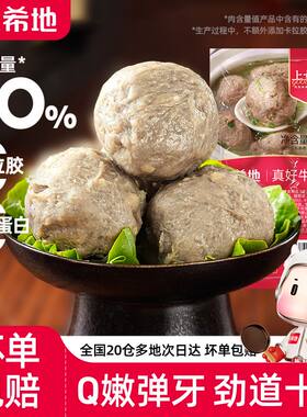 大希地潮汕牛肉丸子潮州牛肉丸火锅烧烤食材半成品肉丸子汕头丸子