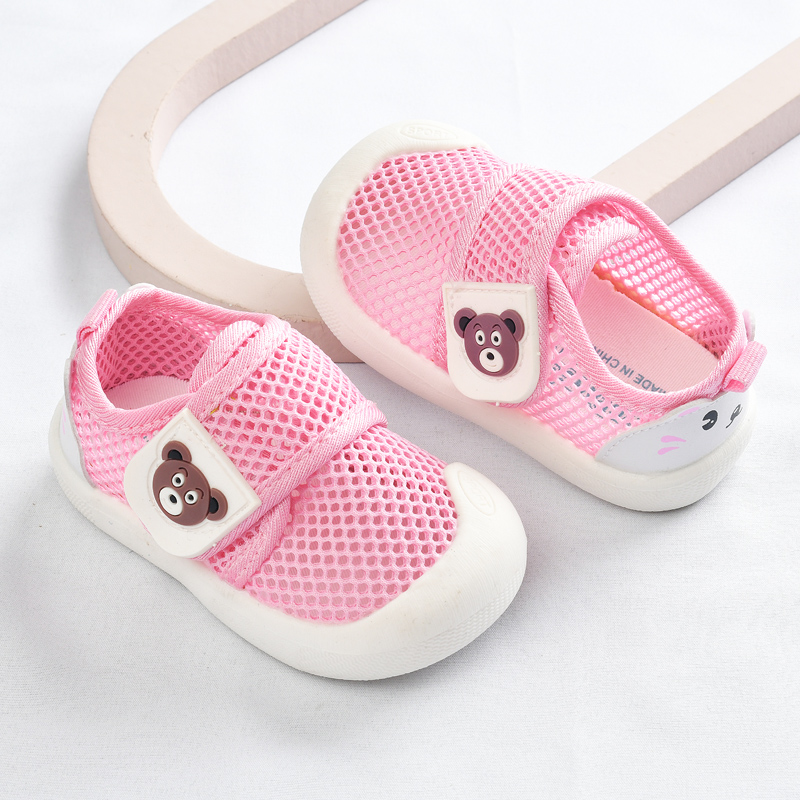 宝宝凉鞋女学步鞋夏软底防滑0一1-3岁婴儿网布幼儿不掉男宝宝鞋子