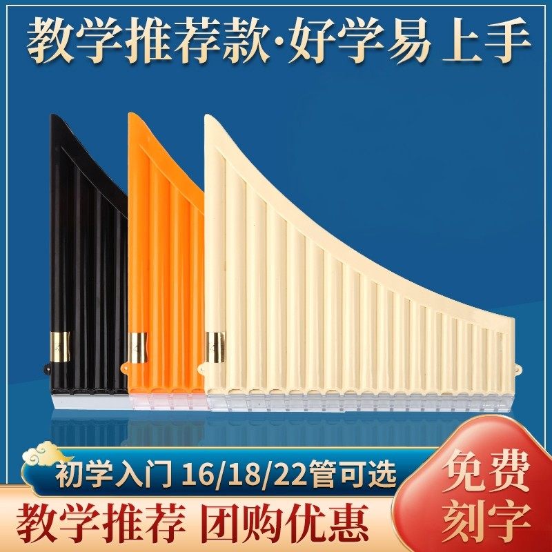 排箫排笛16管18管双排树脂塑料乐器初学者移动双吹嘴排箫学生C/G,乐器/吉他/钢琴/配件,箫,淘宝优惠券,粉丝福利购,淘宝优惠卷