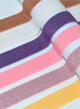 新款金银丝松紧带宽彩色黑色束腰裤腰弹力橡筋服装辅料橡皮筋耐用