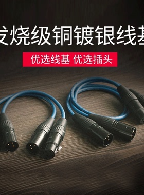 奥莱尔aune AL3高品质XLR平衡线耳放连接音频线卡侬头信号线S6/S7