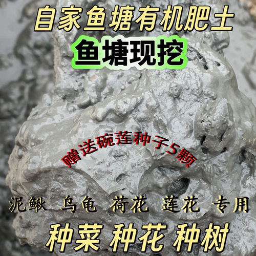 池塘泥天然有机淤泥荷花碗莲睡莲一叶莲养龟水生动植物专用荷塘泥