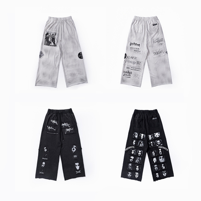 FVVO “whoop” applique sweat pants贴布印花水洗卫裤