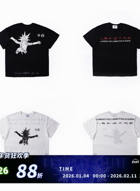 FVVO punk free guys  T-shirt 朋克自由小子印花T恤