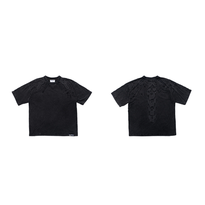 FVVO Skeleton Embroidered Double Layer Tee立体骨刺绣双层半袖