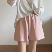 孕妇裤 孕妇装 薄款 外穿宽松运动休闲托腹打底裤 孕妇阔腿短裤 子夏季