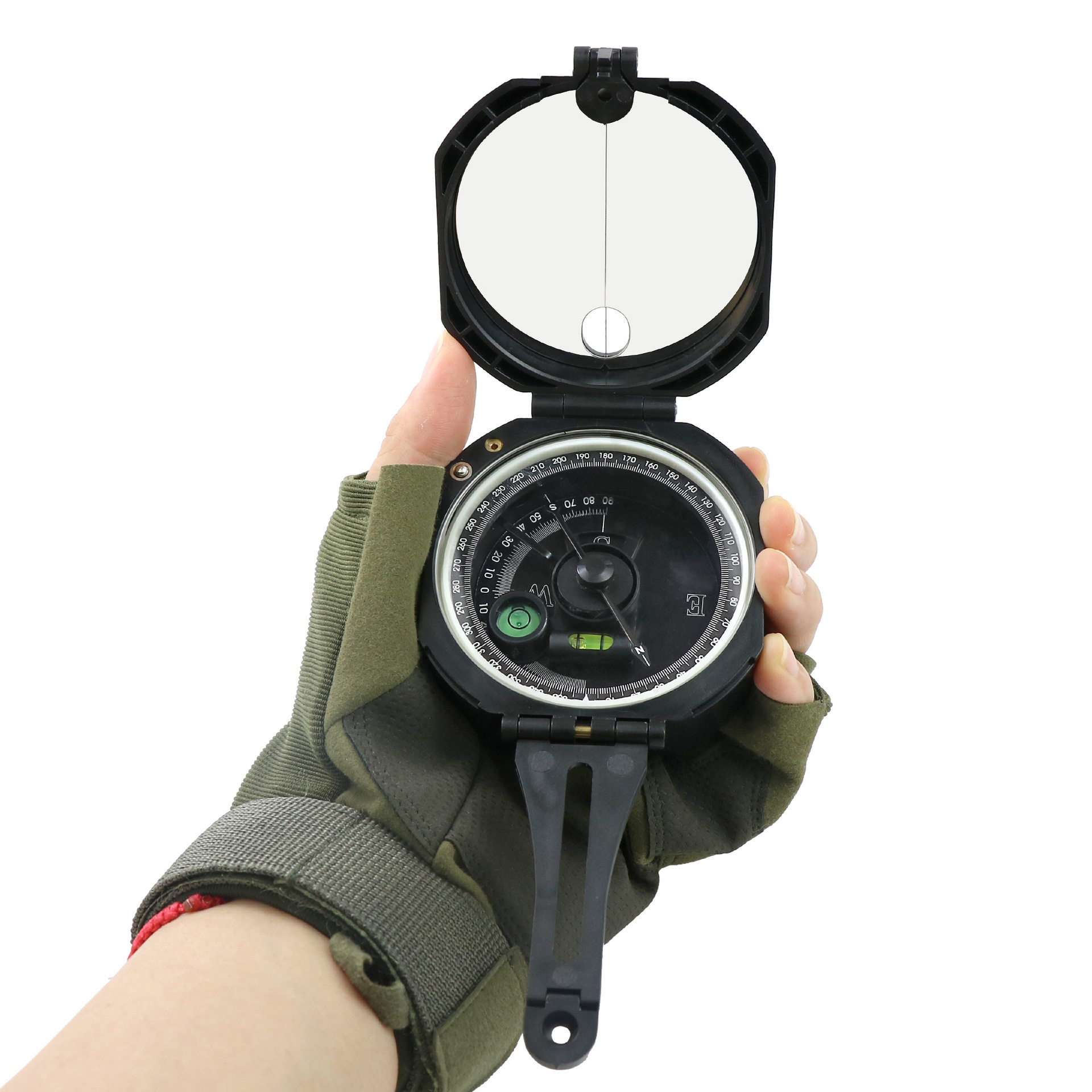 黑色精度多功能地质罗盘仪指南针强磁夜光户外地质勘探