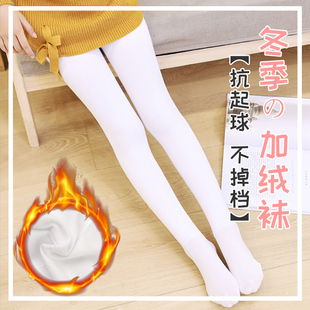 舞蹈袜女童练功秋冬季连裤袜儿童加绒加厚舞蹈专用袜子宝宝打底袜