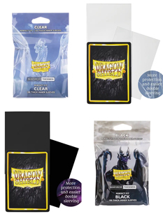 龙盾内胆PTCG64*89mm透明烟雾竖插卡套卡膜加厚