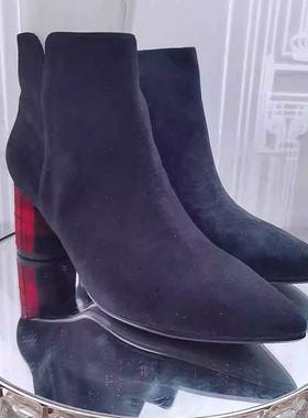 HS哈森断码专柜正品清仓处理女士尖头时装靴靴子踝靴ha86013