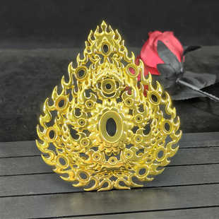 亿铜饰品DIY明代头饰 复原款火焰发冠 古风汉服头饰 盘发材料配件