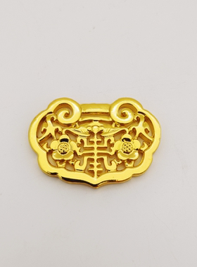 如意锁璎珞挂件合金电泳保色