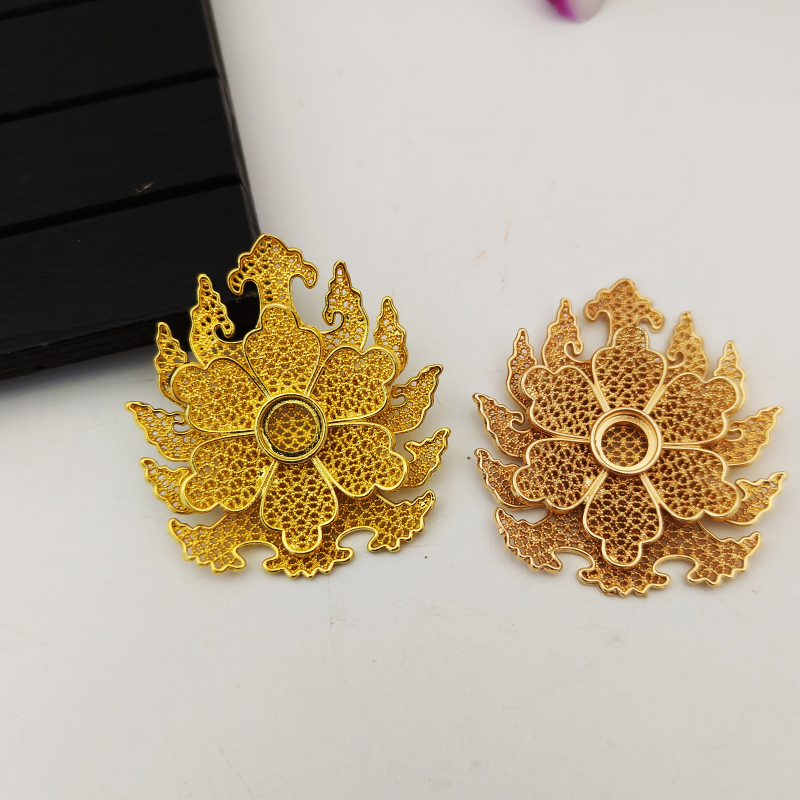 手作diy古风花片配件亿铜纯铜