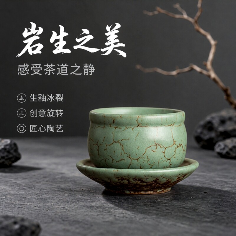 清仓品茗杯特价复古茶杯主人杯单杯陶瓷功夫茶具2件套