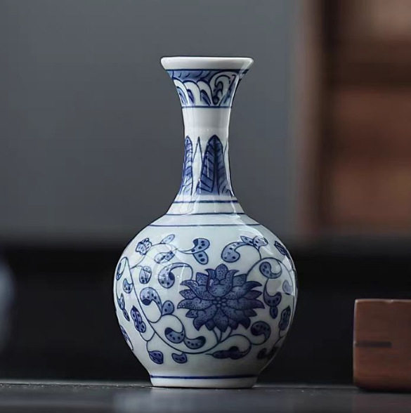 青花瓷瓶家用客厅茶室插花瓶卧室