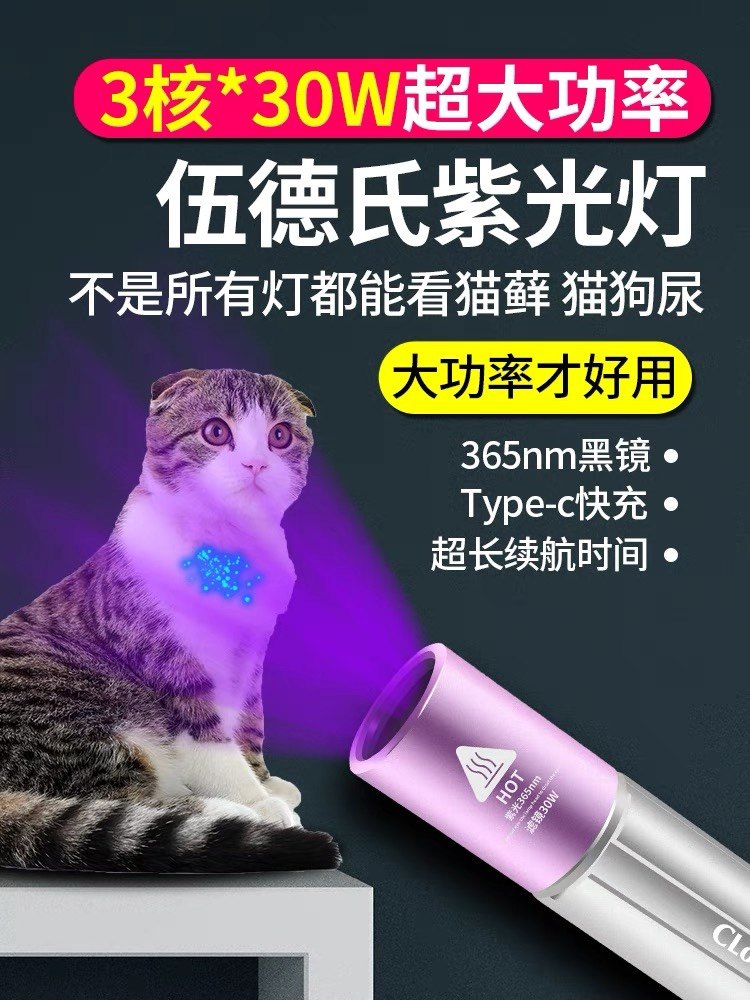 伍德氏猫藓灯专业检测猫癣照猫尿宠物狗狗医用真菌紫外线荧光灯图片