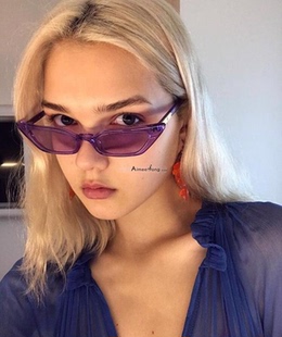 艾米.宋poppy小众复古摩登墨镜女kendall同款小框太阳镜偏光个性