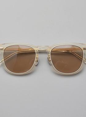 余文乐同款潮牌墨镜板材复古时尚百搭机车风太阳镜茶色透灰色