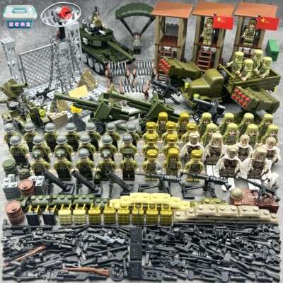 二战军事人仔八路军抗美援朝长津湖志愿军基地拼装玩具男孩子积木