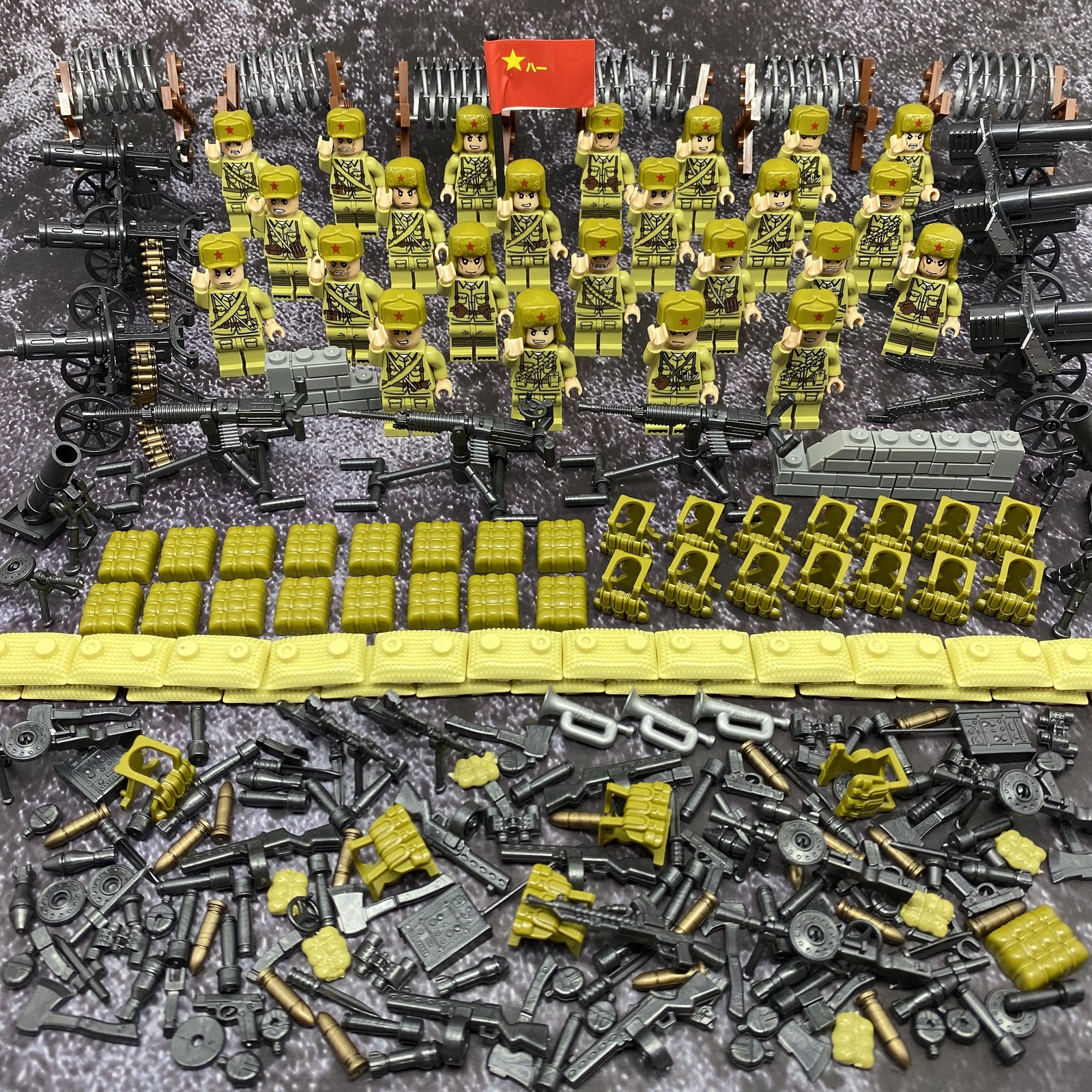 乐高二战军事人仔志愿军抗美援朝士兵人偶美军空降兵玩具男孩积木
